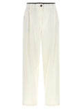 Weiße Baumwollhose im Casual-Look