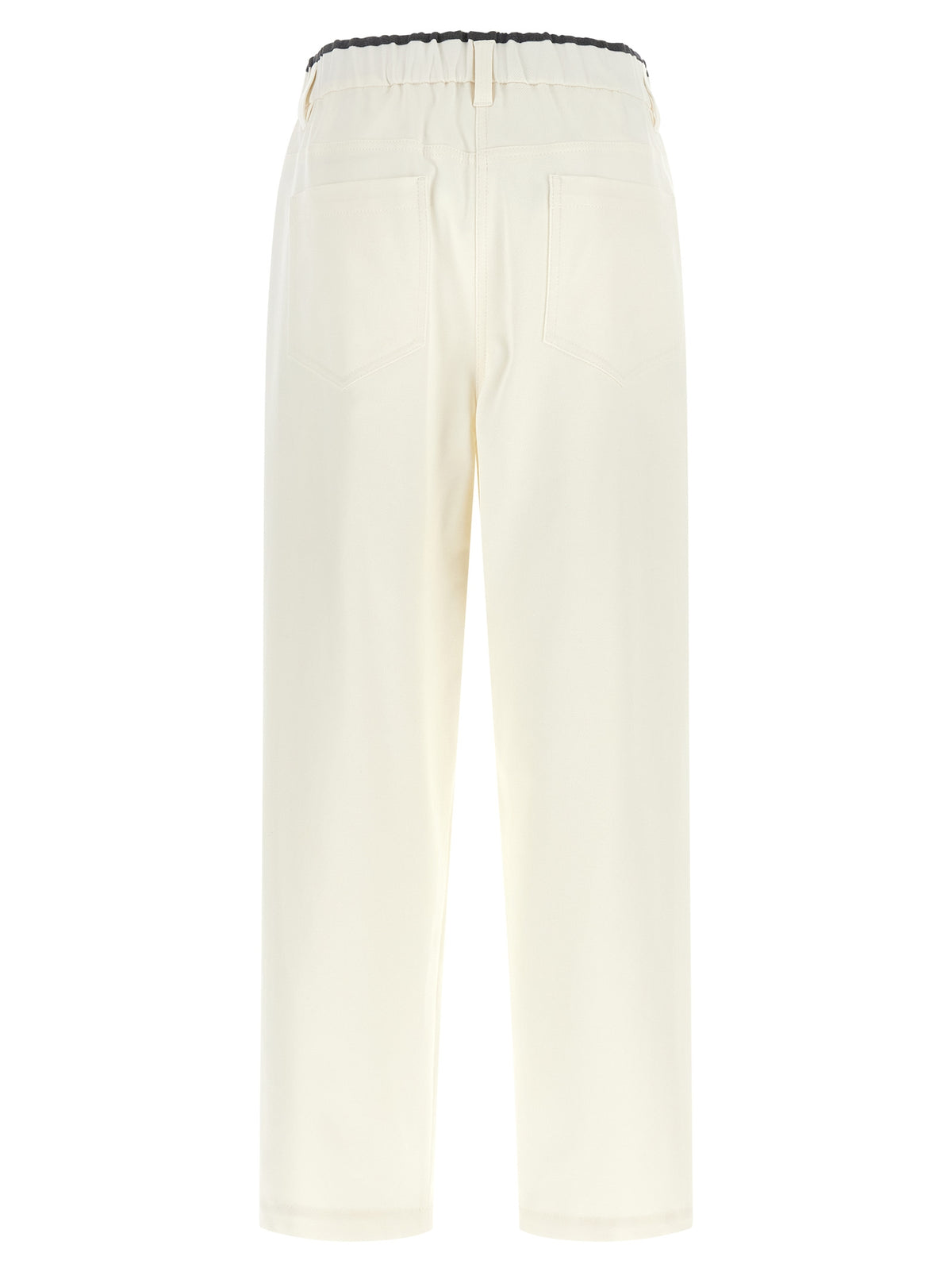 Weiße Baumwollhose im Casual-Look
