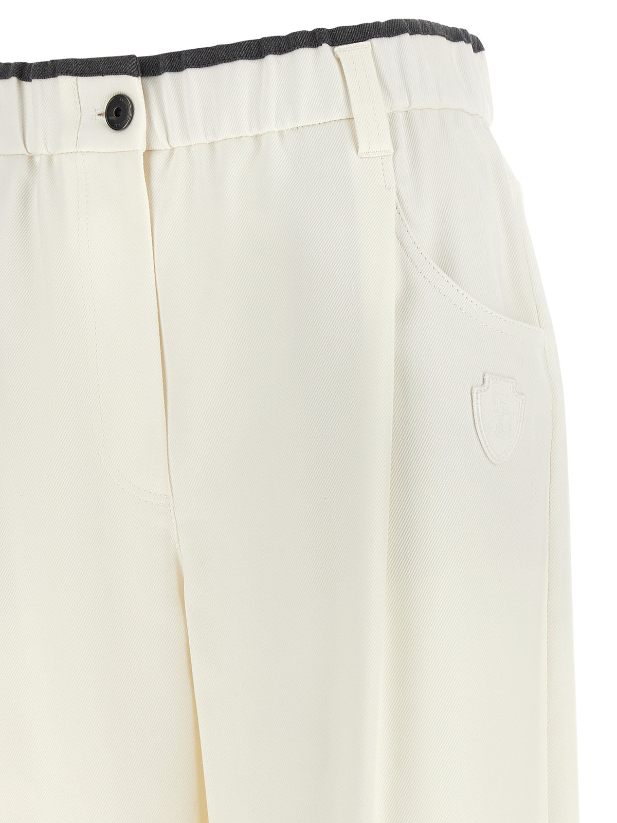 Weiße Baumwollhose im Casual-Look