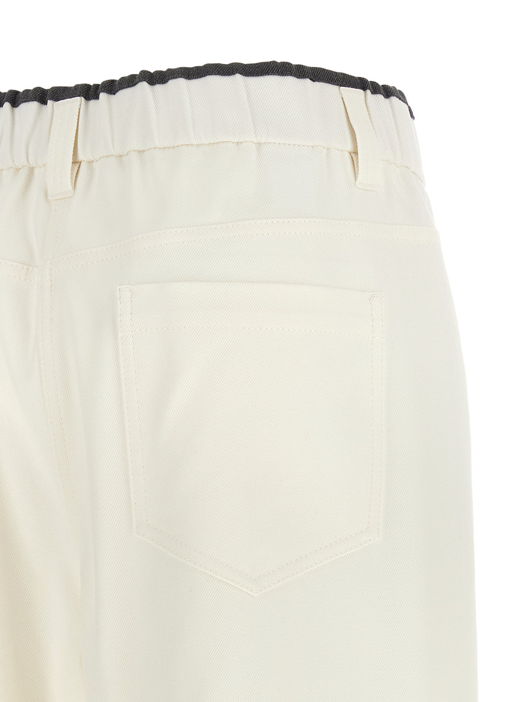 Weiße Baumwollhose im Casual-Look