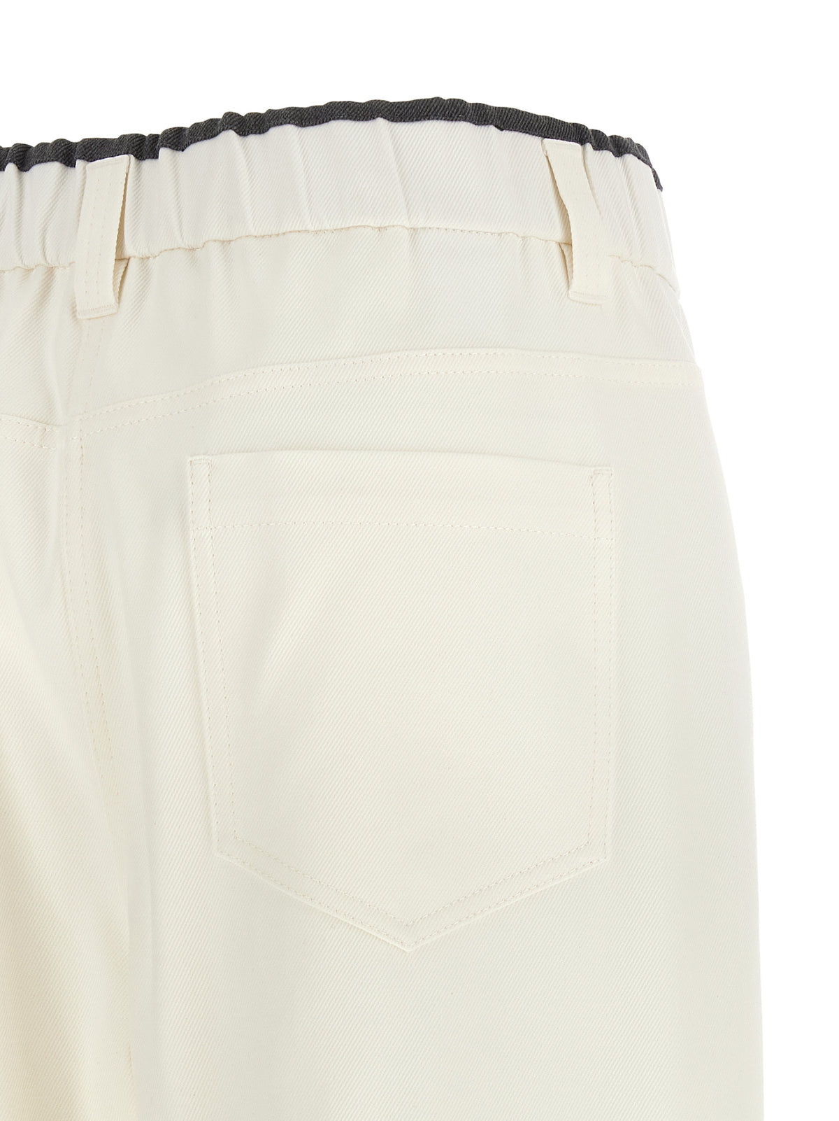 Weiße Baumwollhose im Casual-Look