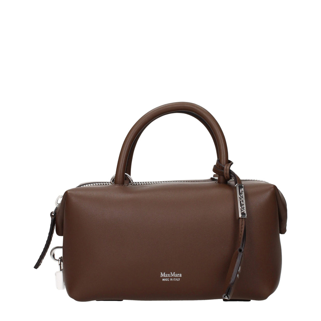 Braune Lederhandtasche