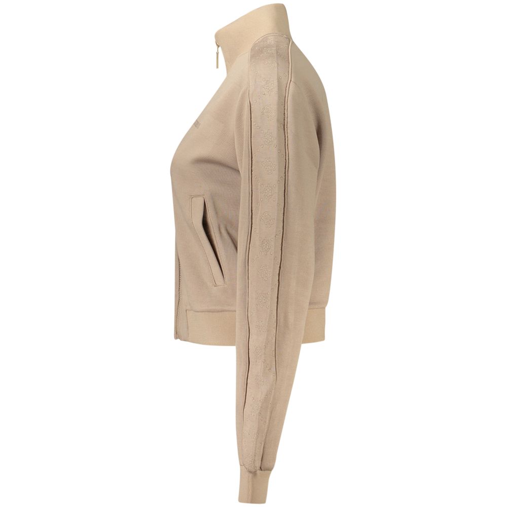 Beige Polyester Sweatshirt