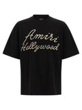 Schwarzes Baumwoll-T-Shirt