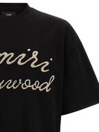 Schwarzes Baumwoll-T-Shirt