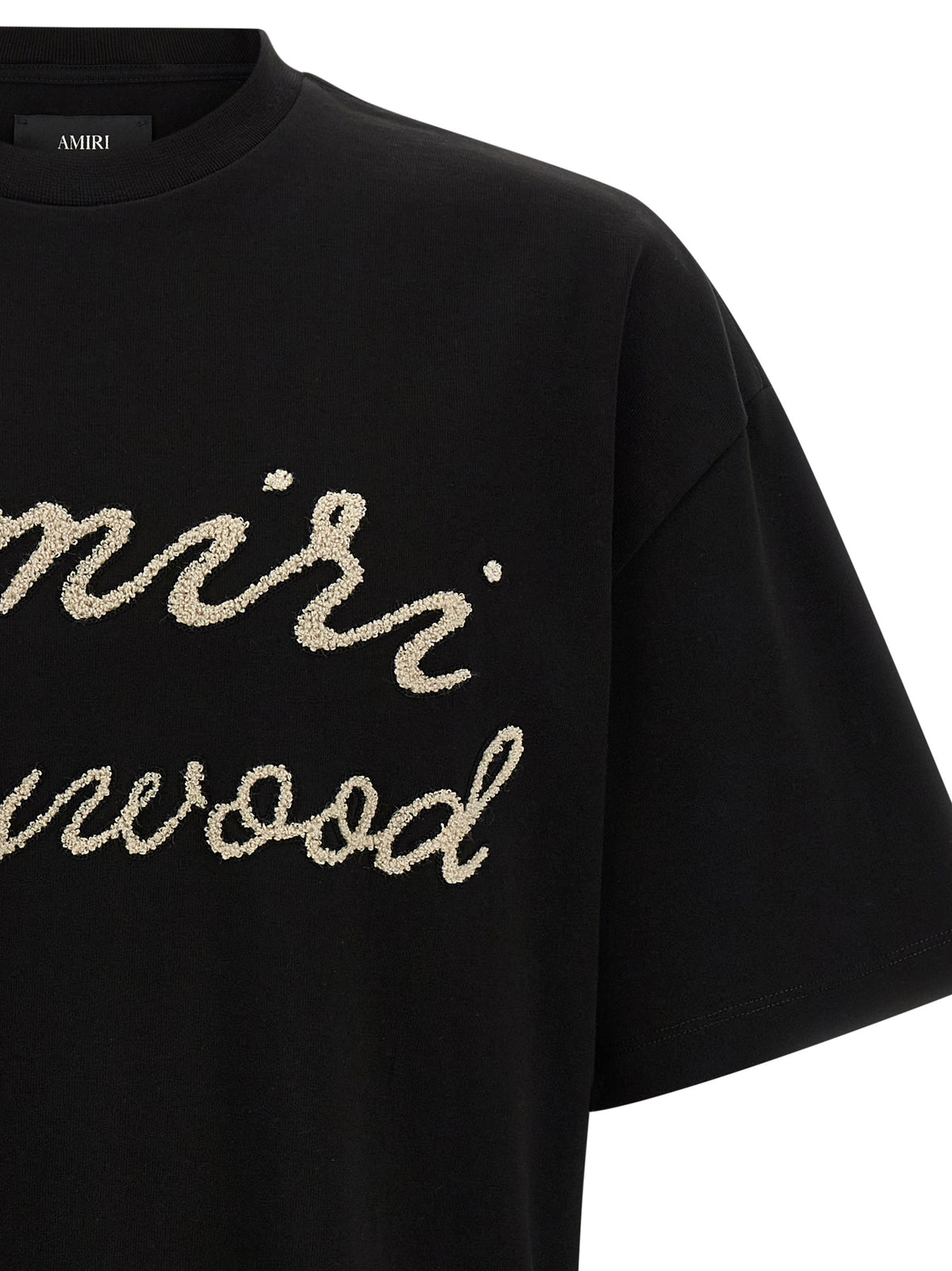 Schwarzes Baumwoll-T-Shirt
