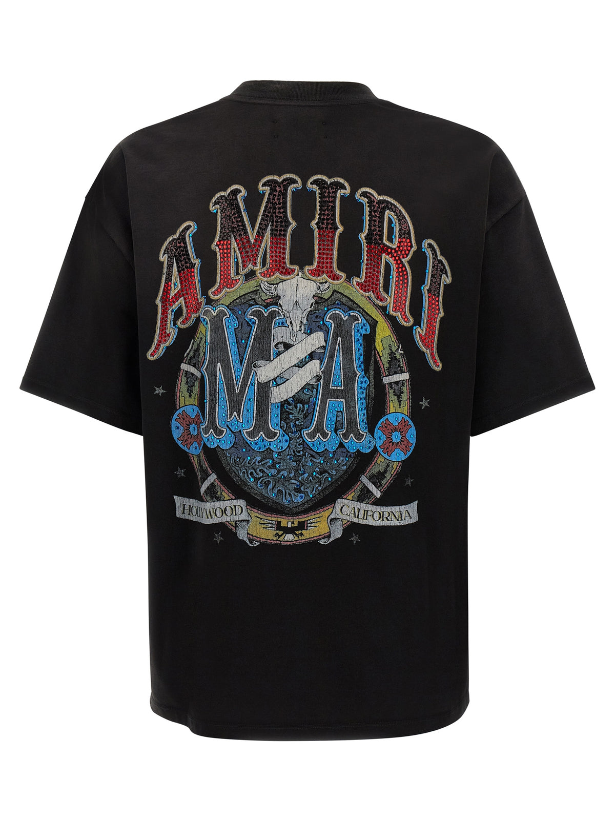 Schwarzes Baumwoll-T-Shirt