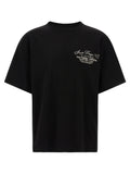 Schwarzes Baumwoll-T-Shirt