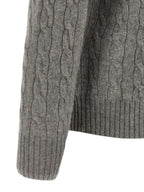 Grauer Wollcardigan
