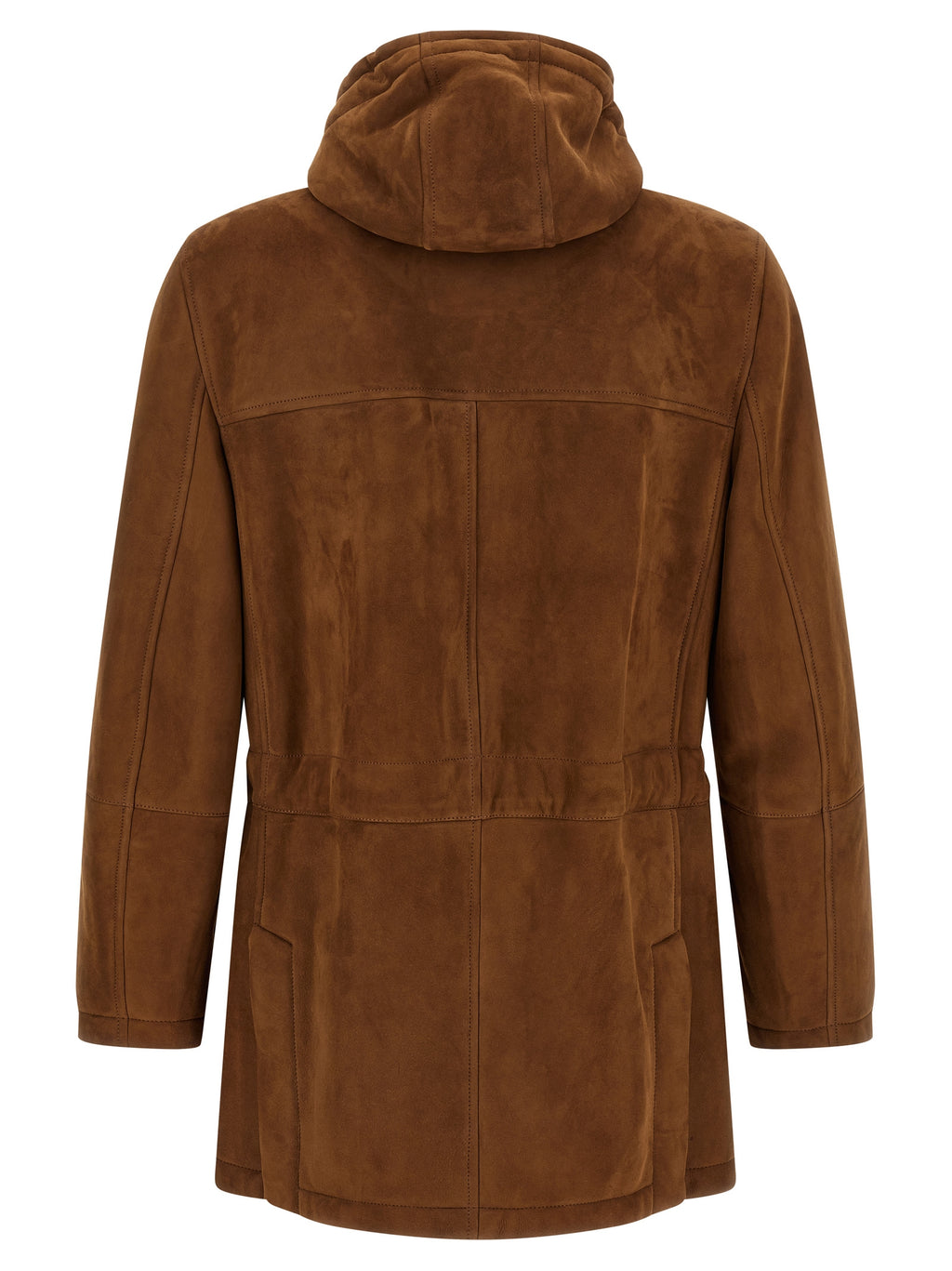 Braune Lammlederjacke