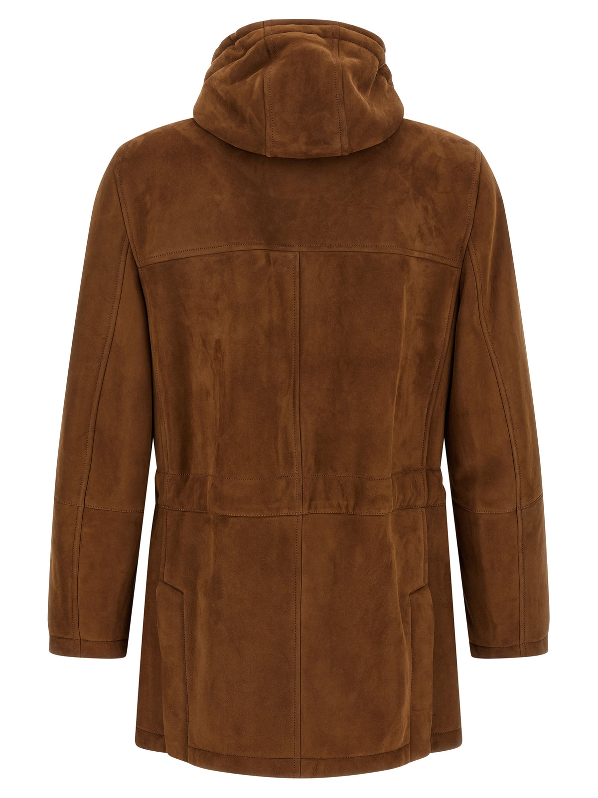 Braune Lammlederjacke