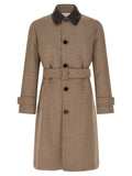 Beige Virgin Wool Coat