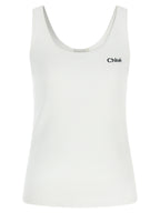 Weiße Baumwoll-Tanktops