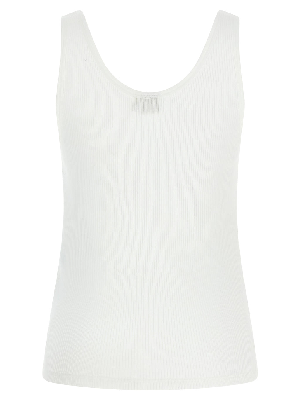 Weiße Baumwoll-Tanktops