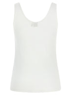 Weiße Baumwoll-Tanktops
