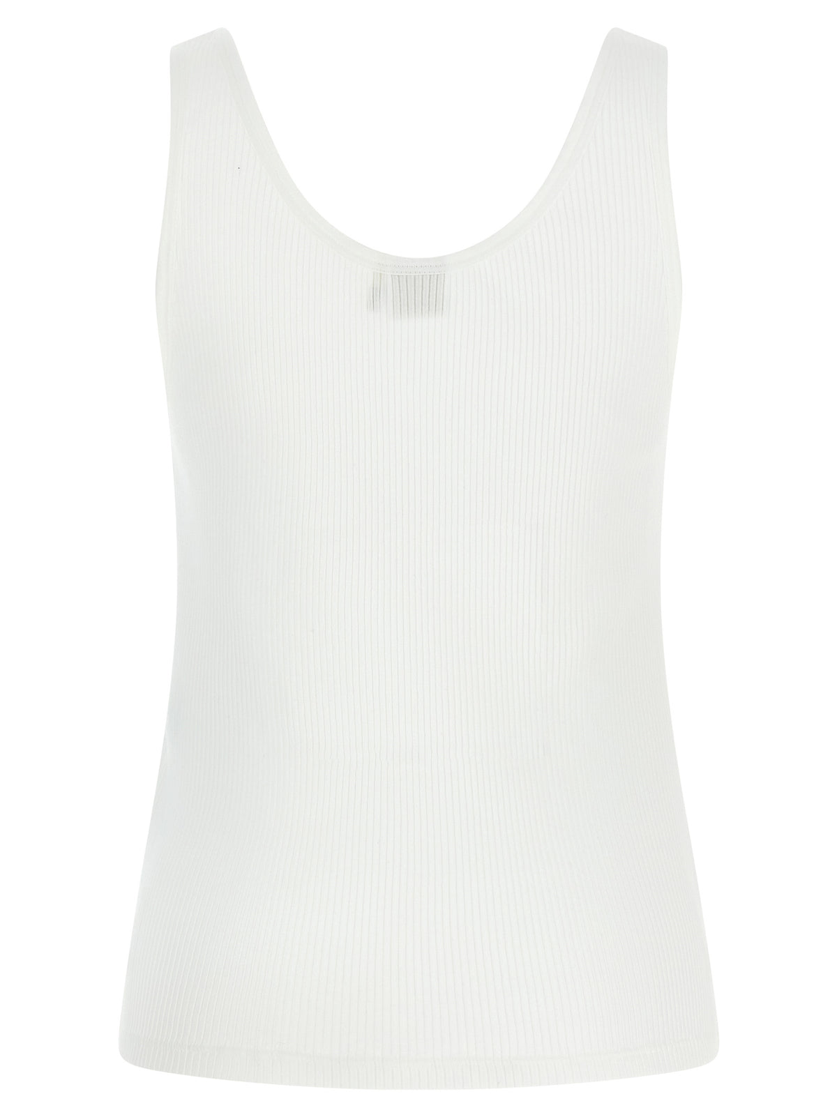 Weiße Baumwoll-Tanktops