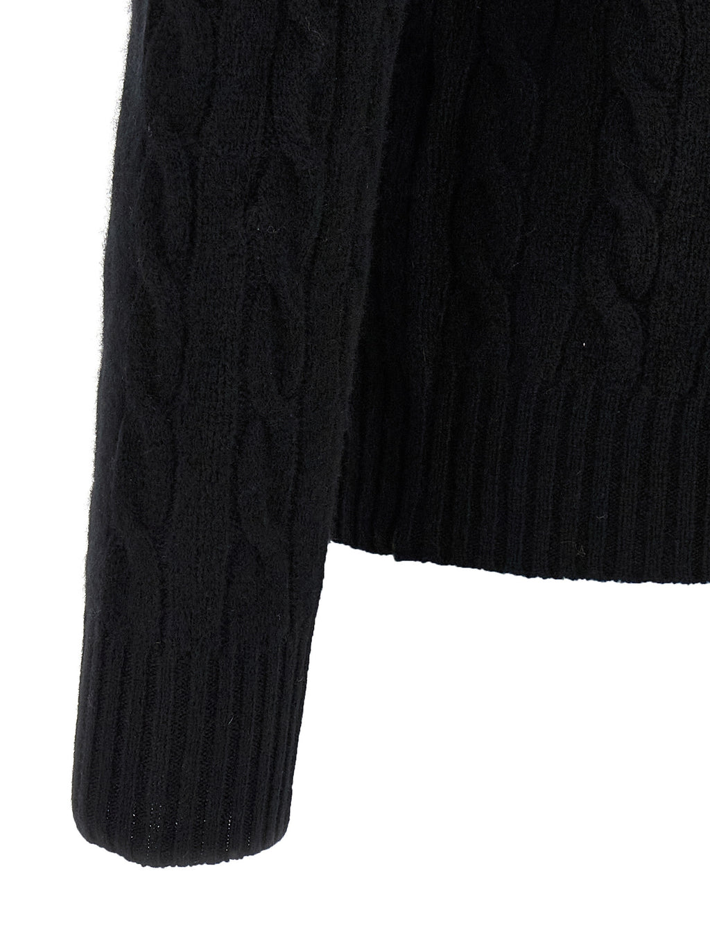 Schwarzer Wollcardigan