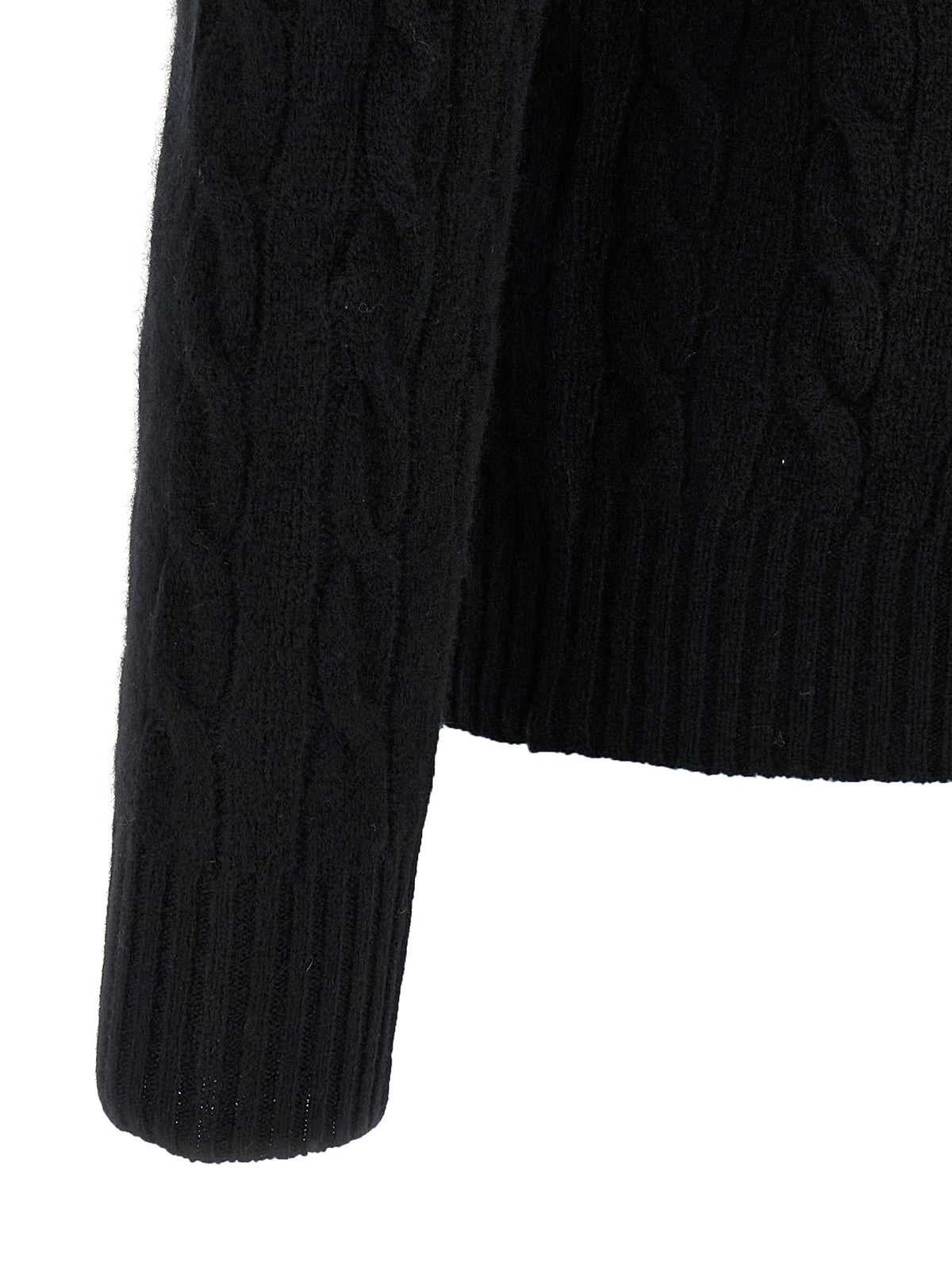 Schwarzer Wollcardigan