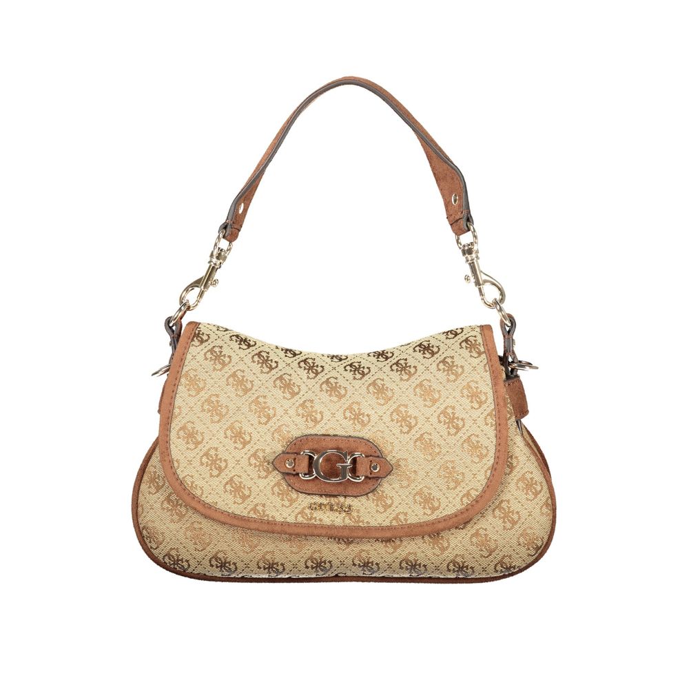 Beige Polyester Handtasche