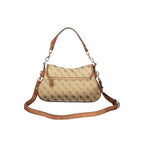 Beige Polyester Handtasche