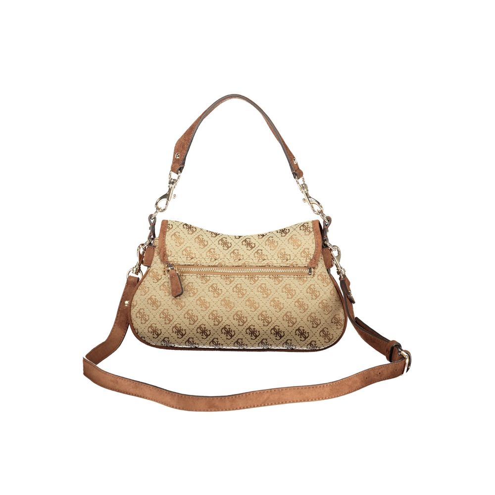 Beige Polyester Handtasche