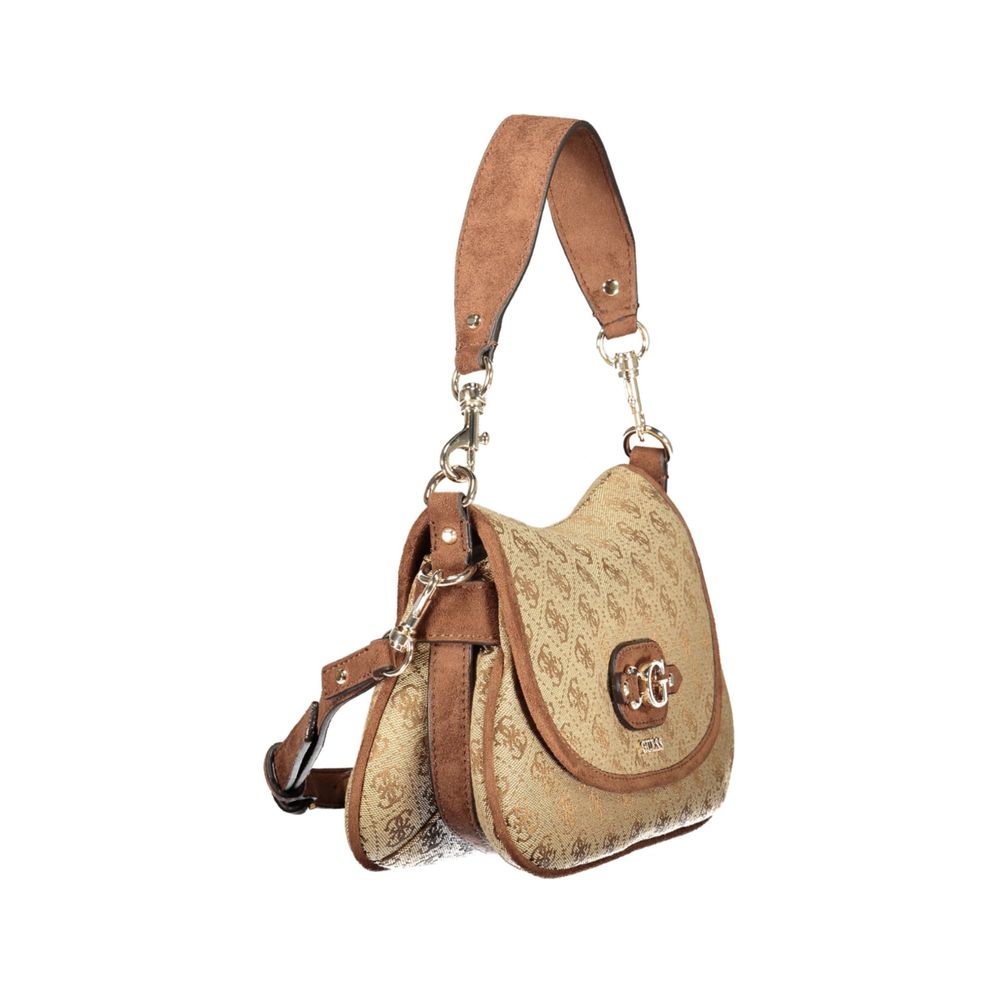 Beige Polyester Handtasche