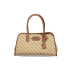 Beige Polyester Handtasche