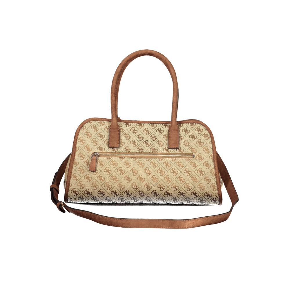 Beige Polyester Handtasche