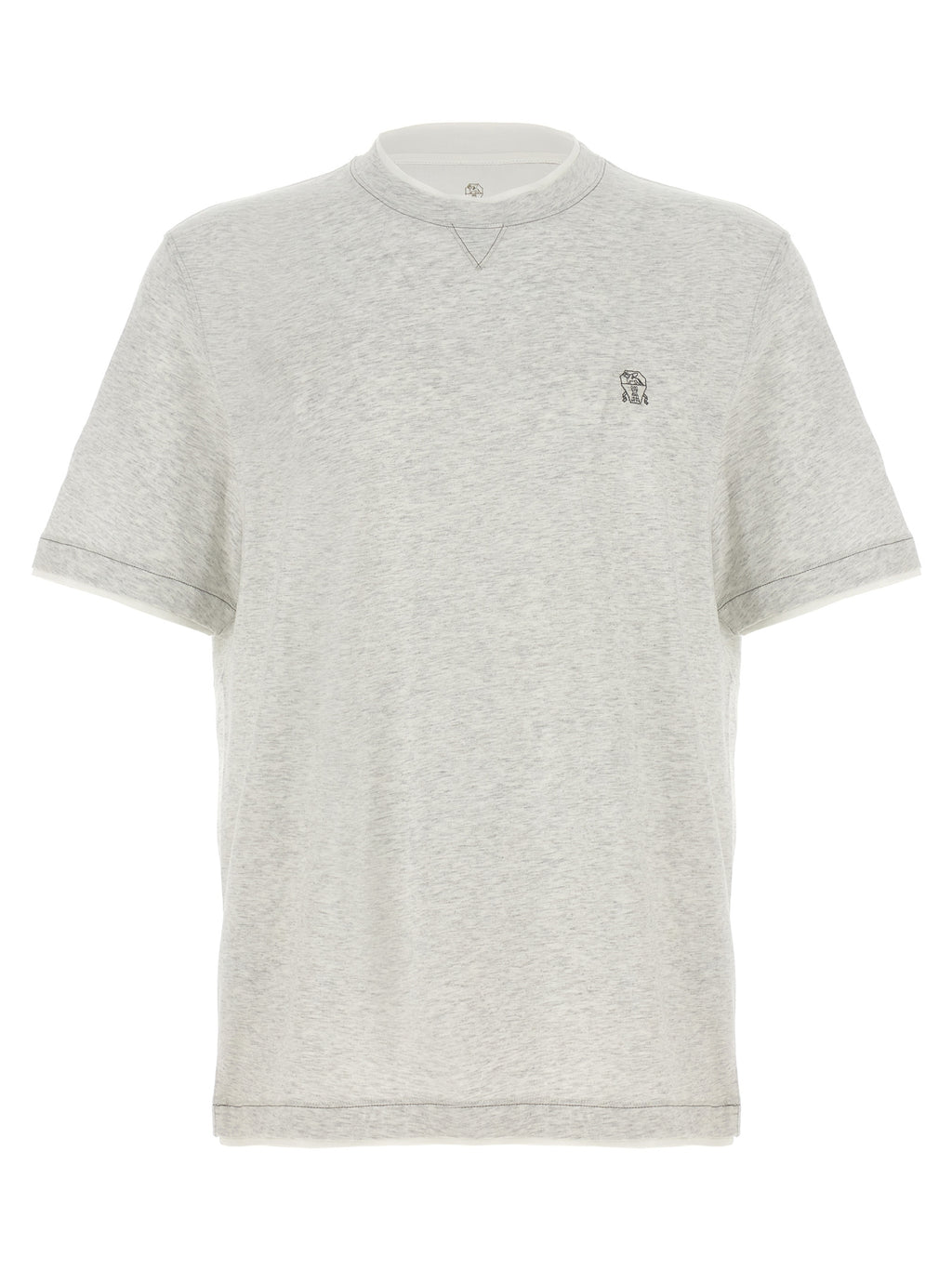 Graues Baumwoll-T-Shirt