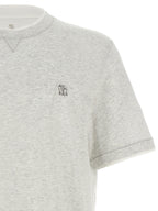 Graues Baumwoll-T-Shirt