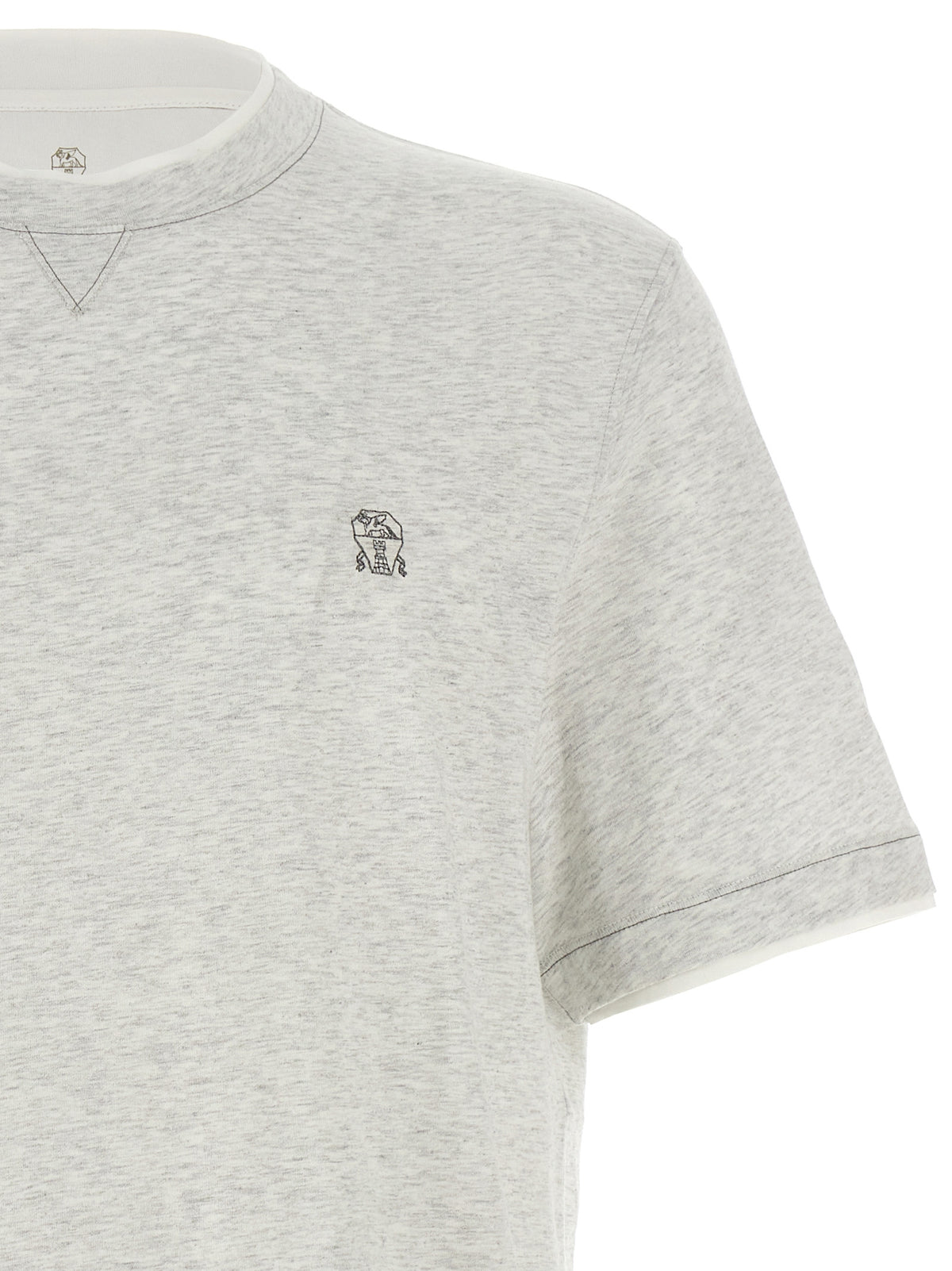 Graues Baumwoll-T-Shirt