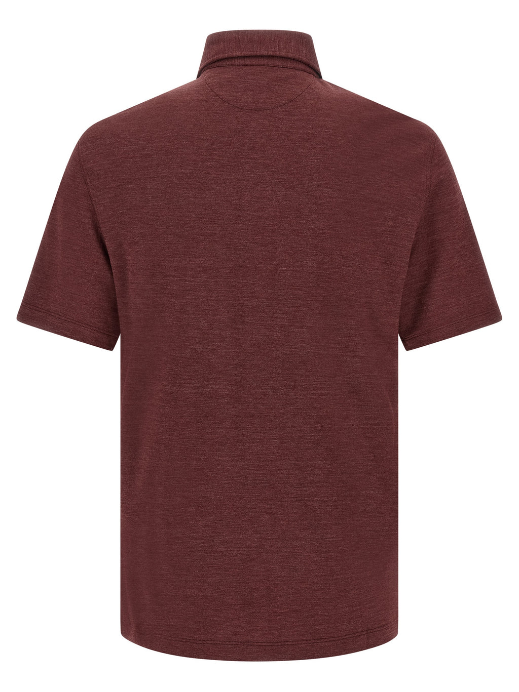 Polo-Shirt aus bordeauxroter Schurwolle