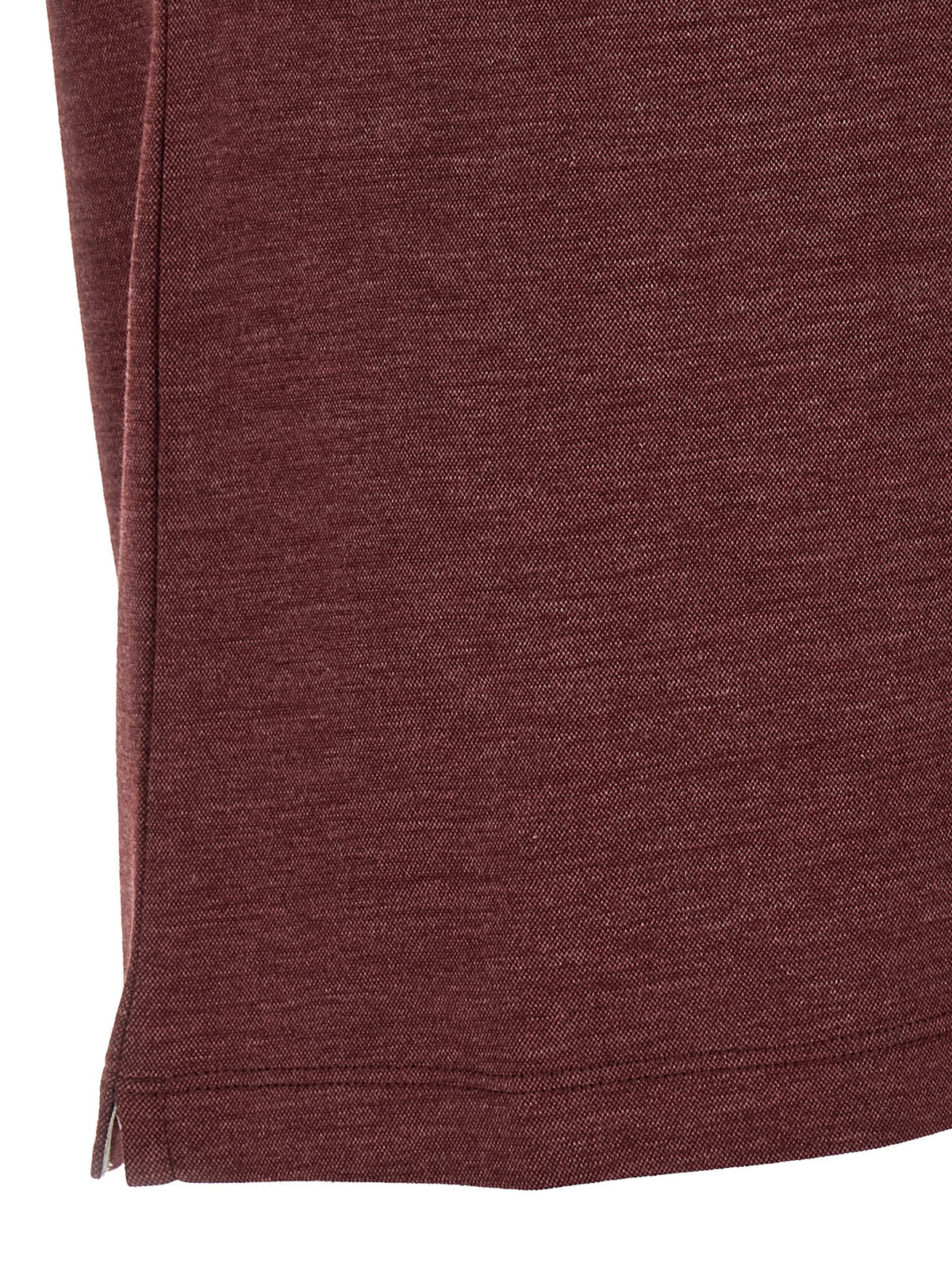 Polo-Shirt aus bordeauxroter Schurwolle