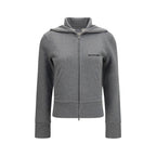 Grauer Baumwollpullover