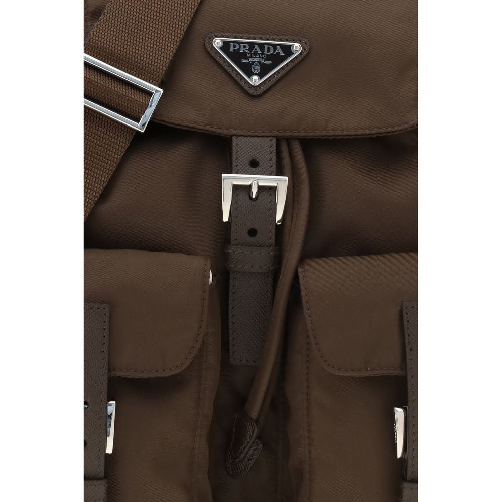 Brauner Nylon-Rucksack