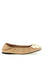 Prada Beige Ballerinas aus Kalbsleder