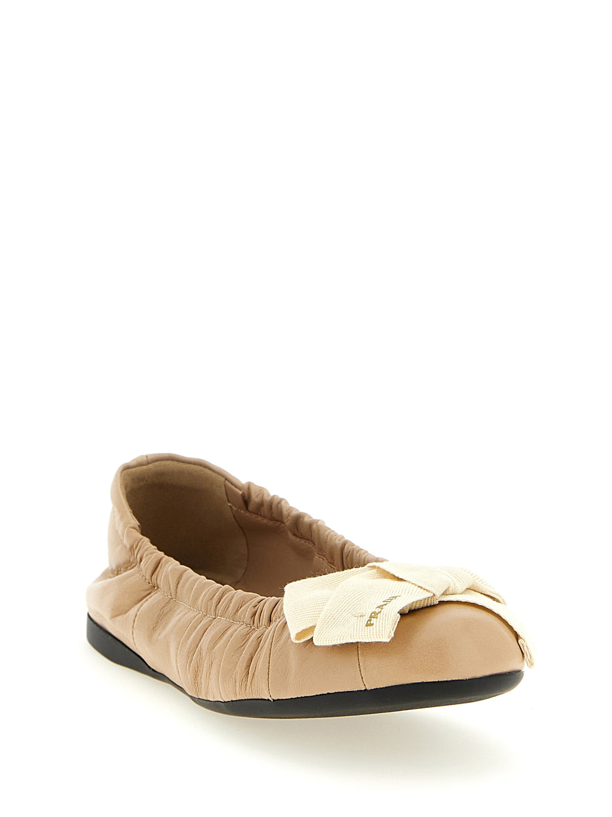 Prada Beige Ballerinas aus Kalbsleder