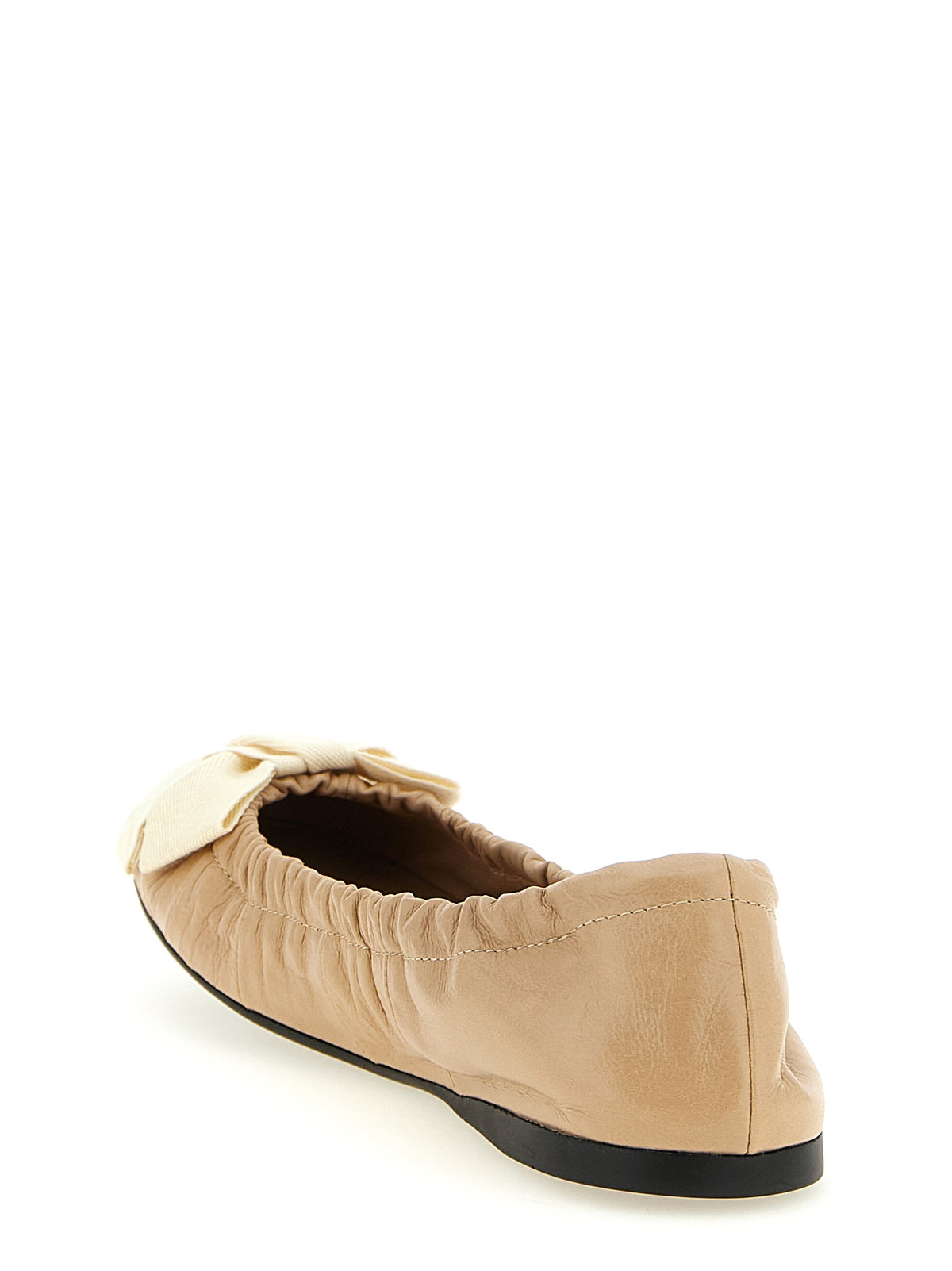 Prada Beige Ballerinas aus Kalbsleder