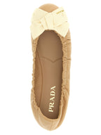 Prada Beige Ballerinas aus Kalbsleder