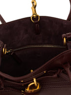 Chloé Bordeauxrote Schultertasche aus Lammleder