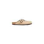 Beige Leder Clogs
