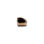 Beige Leder Clogs