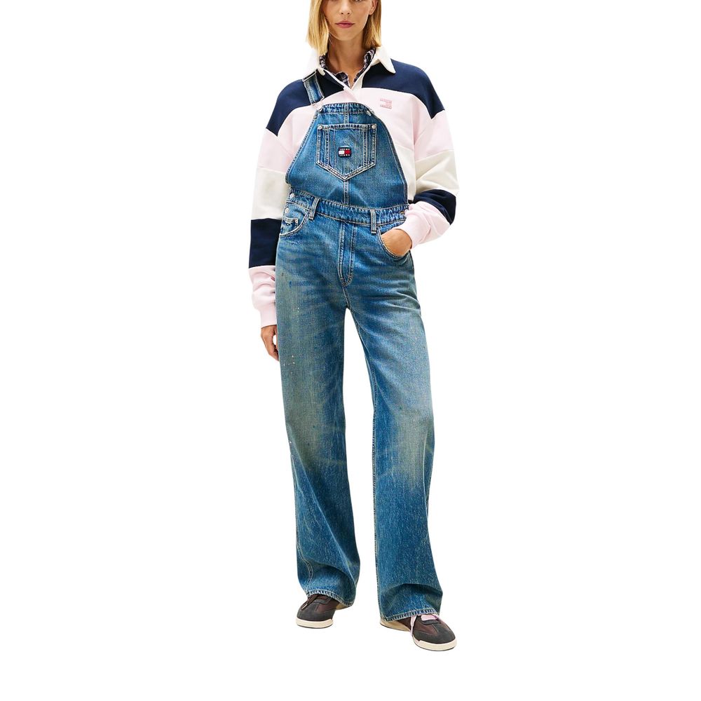 Blauer Overall aus recycelter Baumwolle