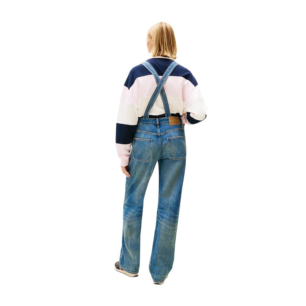 Blauer Overall aus recycelter Baumwolle