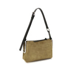 Beige Wildleder Schultertasche