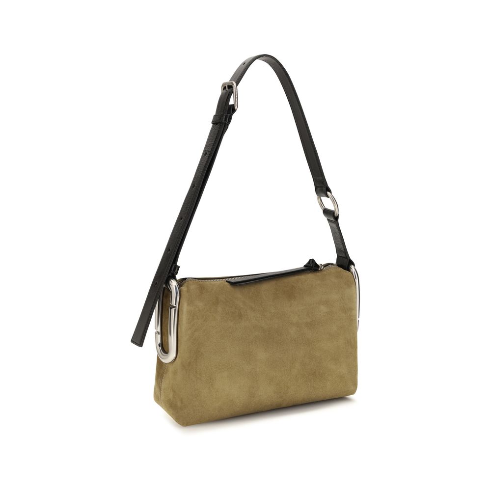 Beige Wildleder Schultertasche
