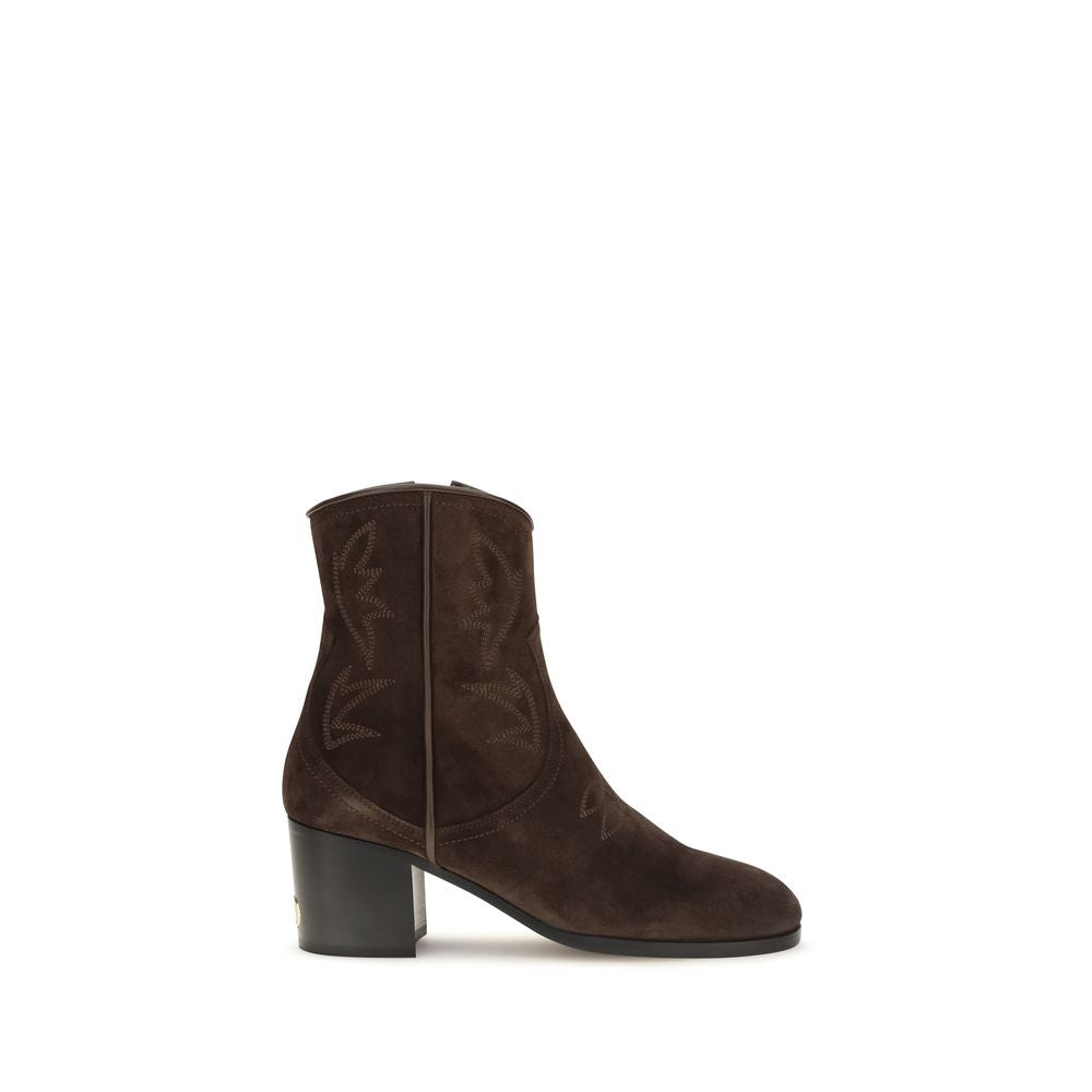 Valentino Garavani Braune Stiefeletten aus Wildleder