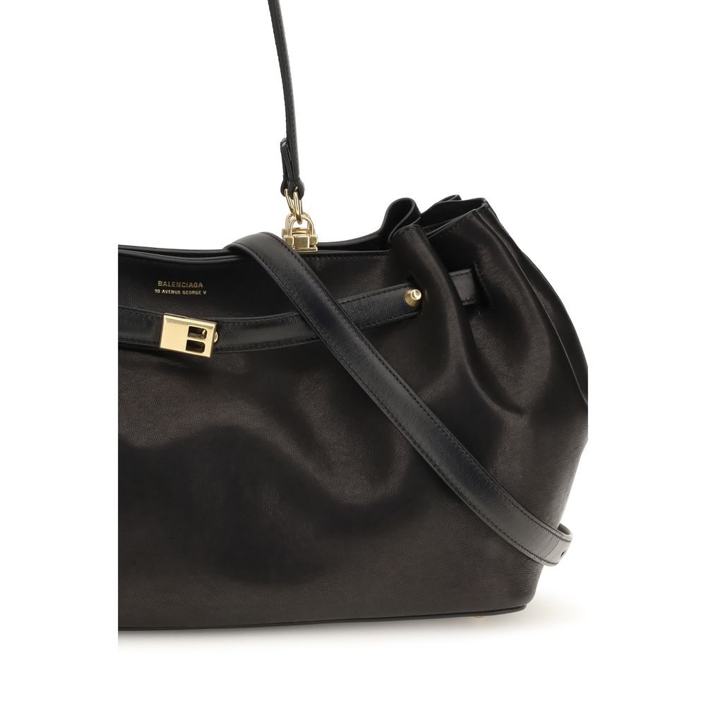 Balenciaga Schwarze Schultertasche aus Kalbsleder