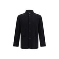 Lardini Schwarze lange Jacke aus Wolle