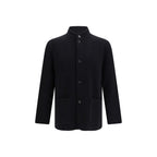 Lardini Schwarze lange Jacke aus Wolle